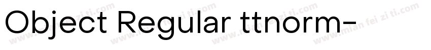 Object Regular ttnorm字体转换